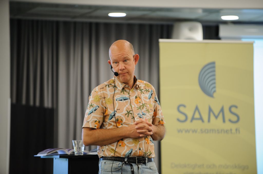 Kaj Kunnas håller föredrag på SAMS sommardagar 2022.