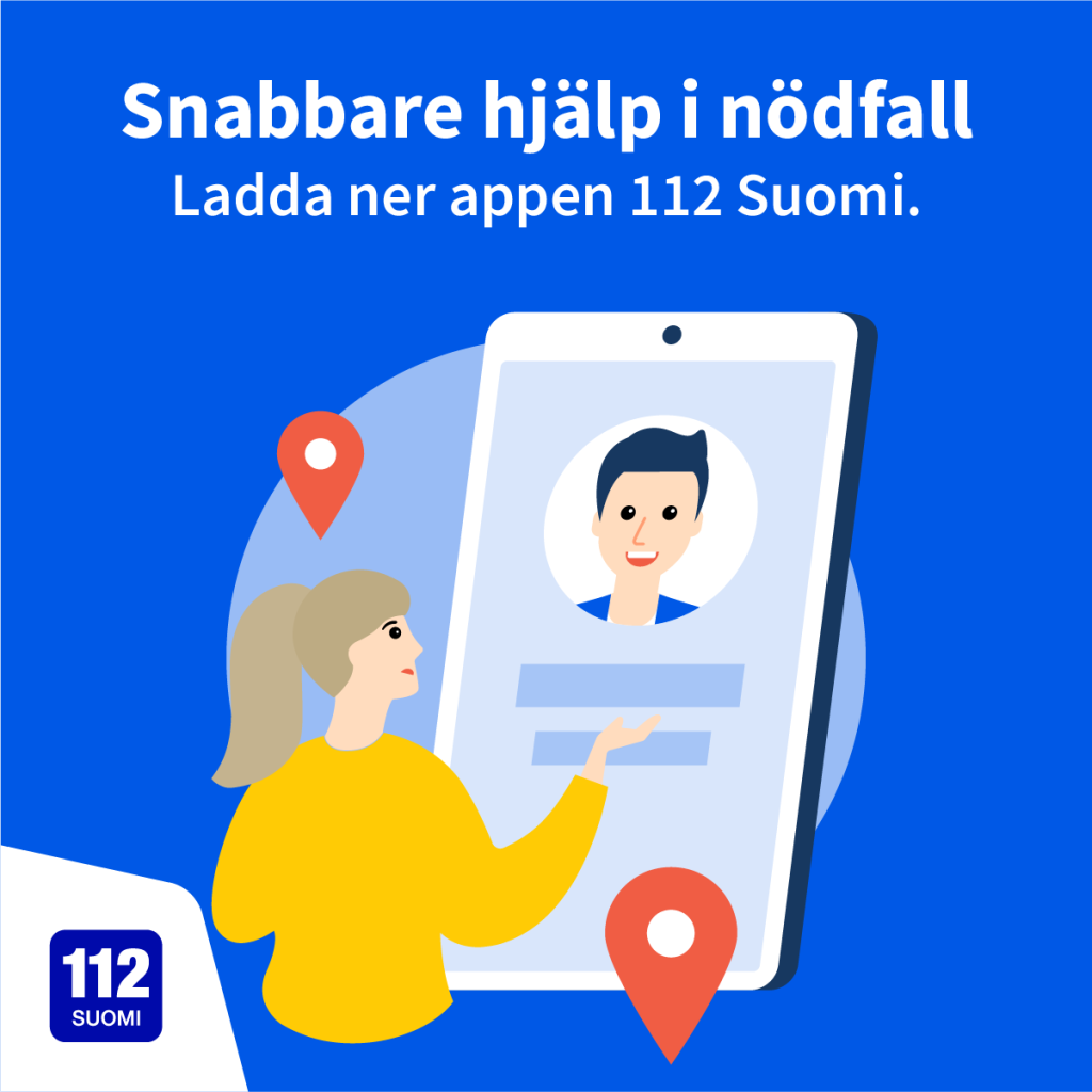 Ladda ner appen 112 Suomi.